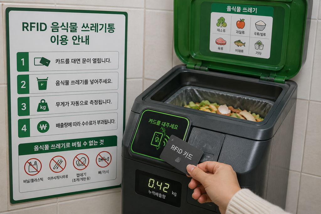 RFID 음식물쓰레기통 사용 방법