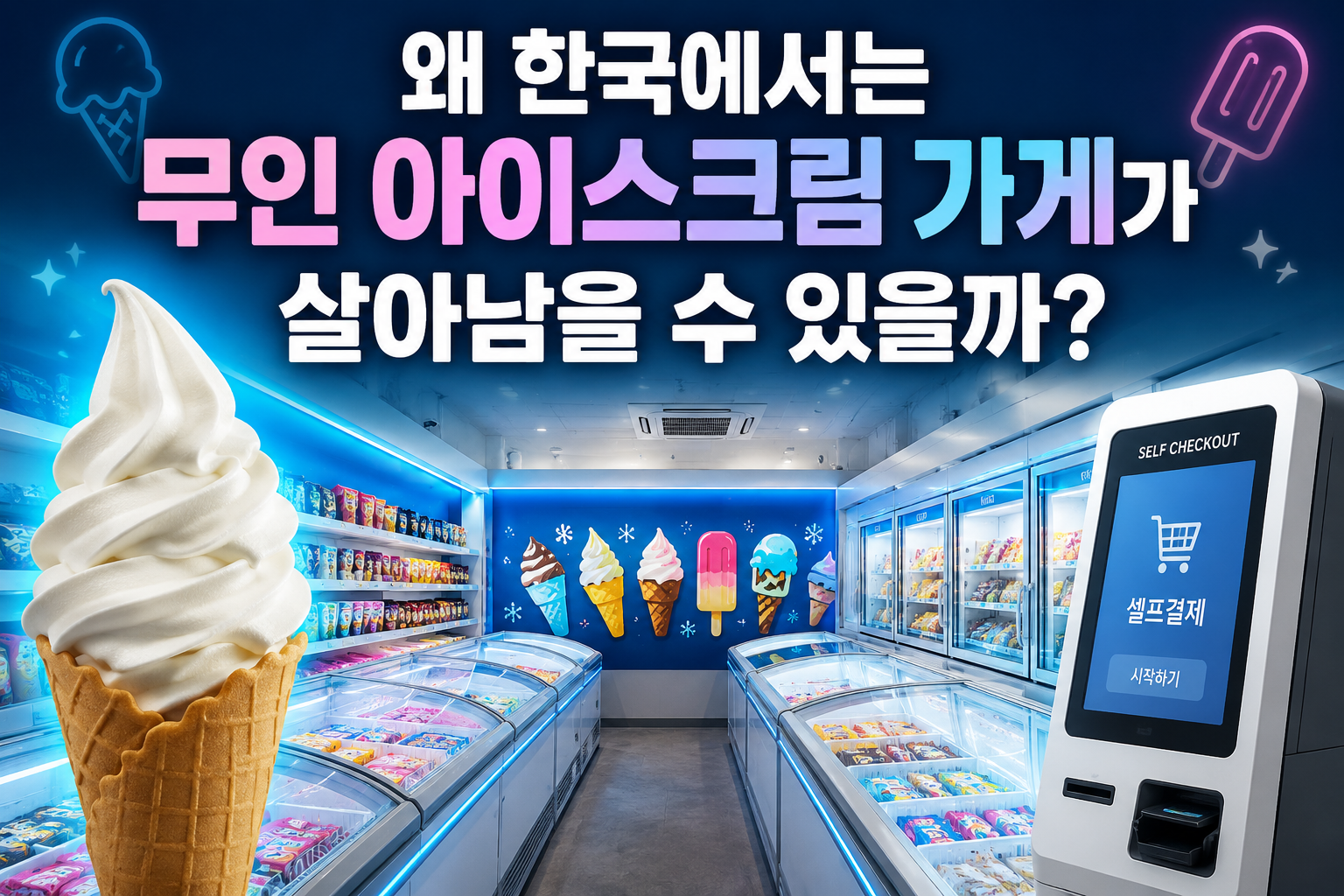 한국 무인 아이스크림 가게
