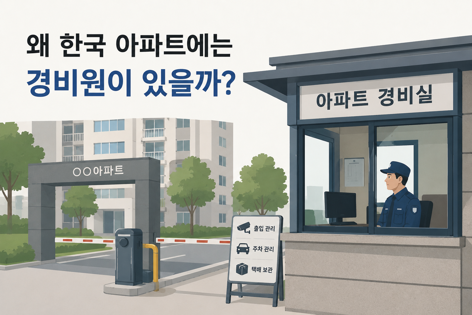 한국 아파트 경비원과 경비실