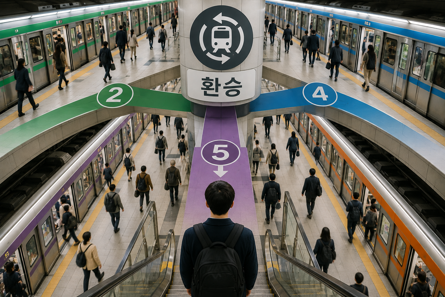 지하철 환승 노선 연결